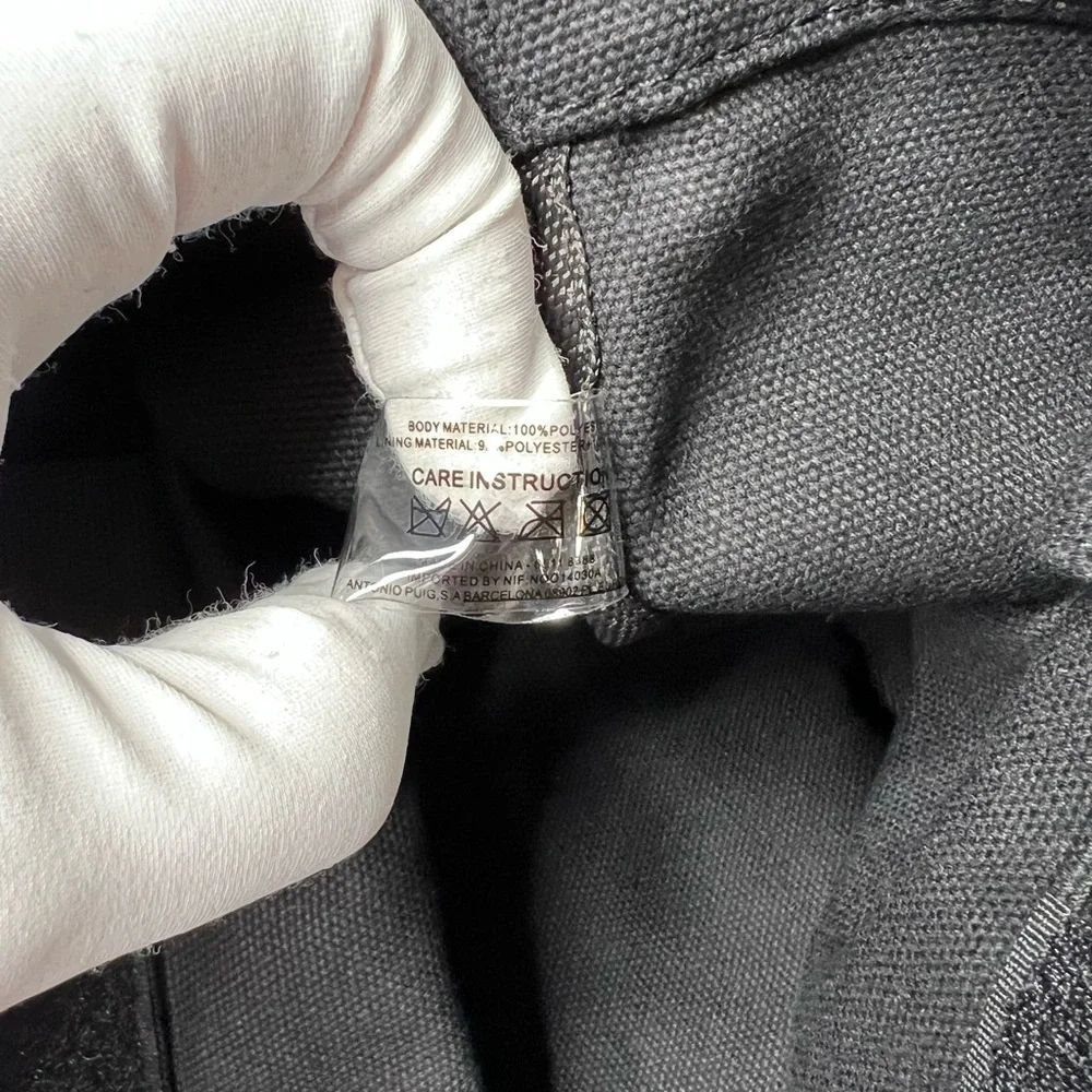 PRADA Beauty L'HOMME Milano L'EAU Black Mini Tote Canvas Bag Box PRADA Logo NWOT - Picture 10 of 17